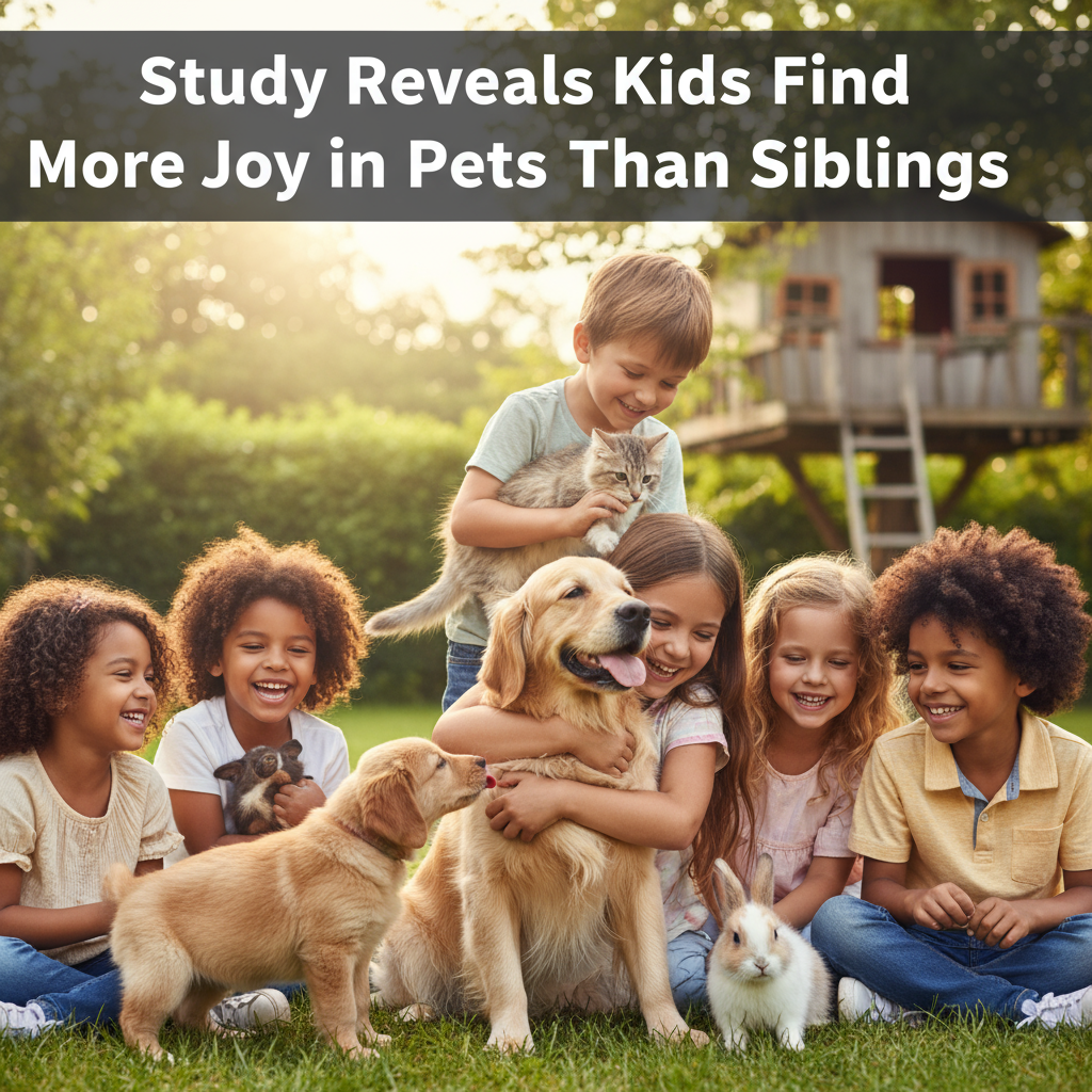 Study Reveals Kids Find More Joy in Pets Than Siblings cover image 2146